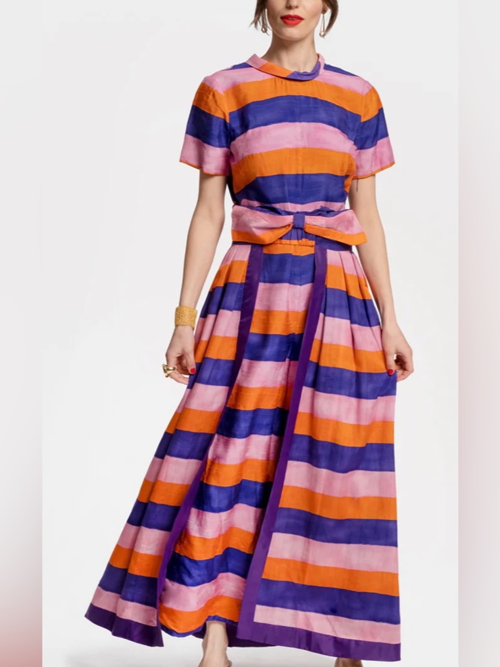 Frances Valentine sherbet stripe jumpsuit and skirt